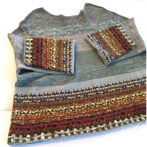 Peruvian Connection Sweater L/XL 100% Pima Cotton Pullover Retro Southwestern